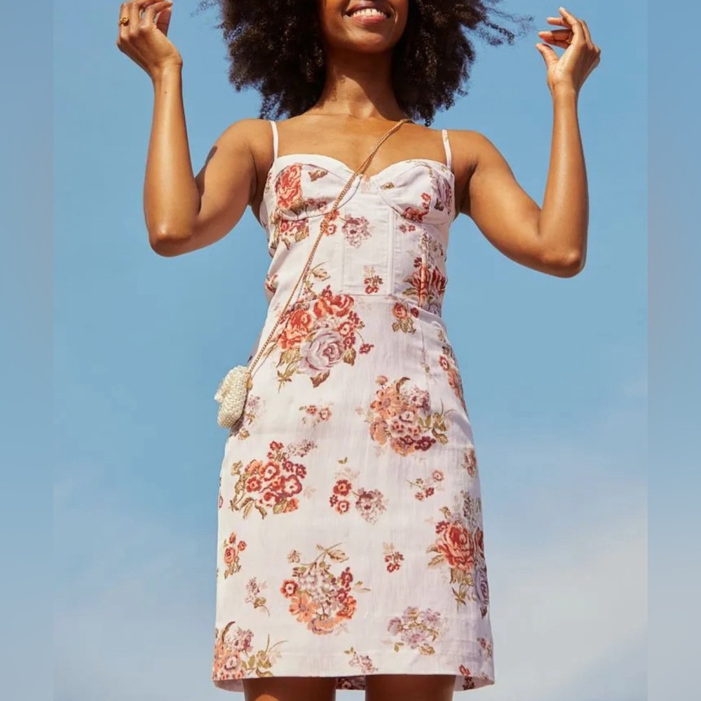 Brock for h&m floral corseted dress